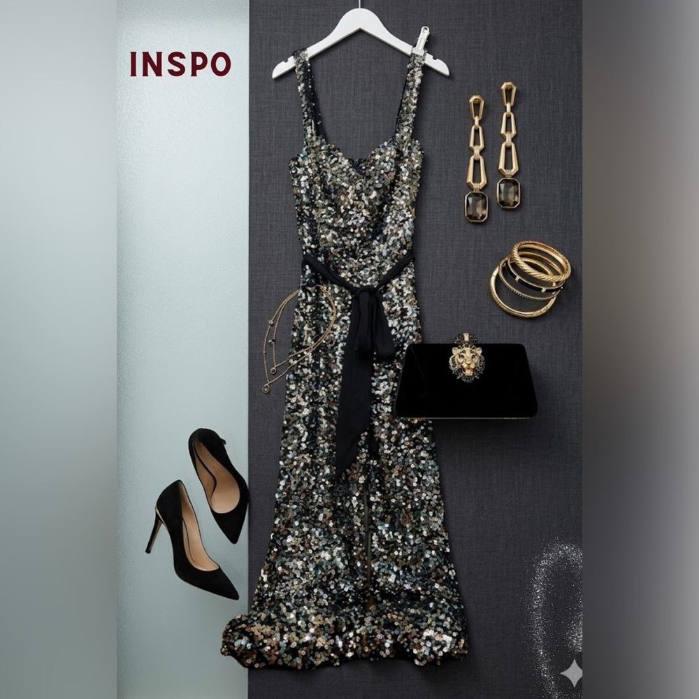 Black & Silver glitter Dress ✨